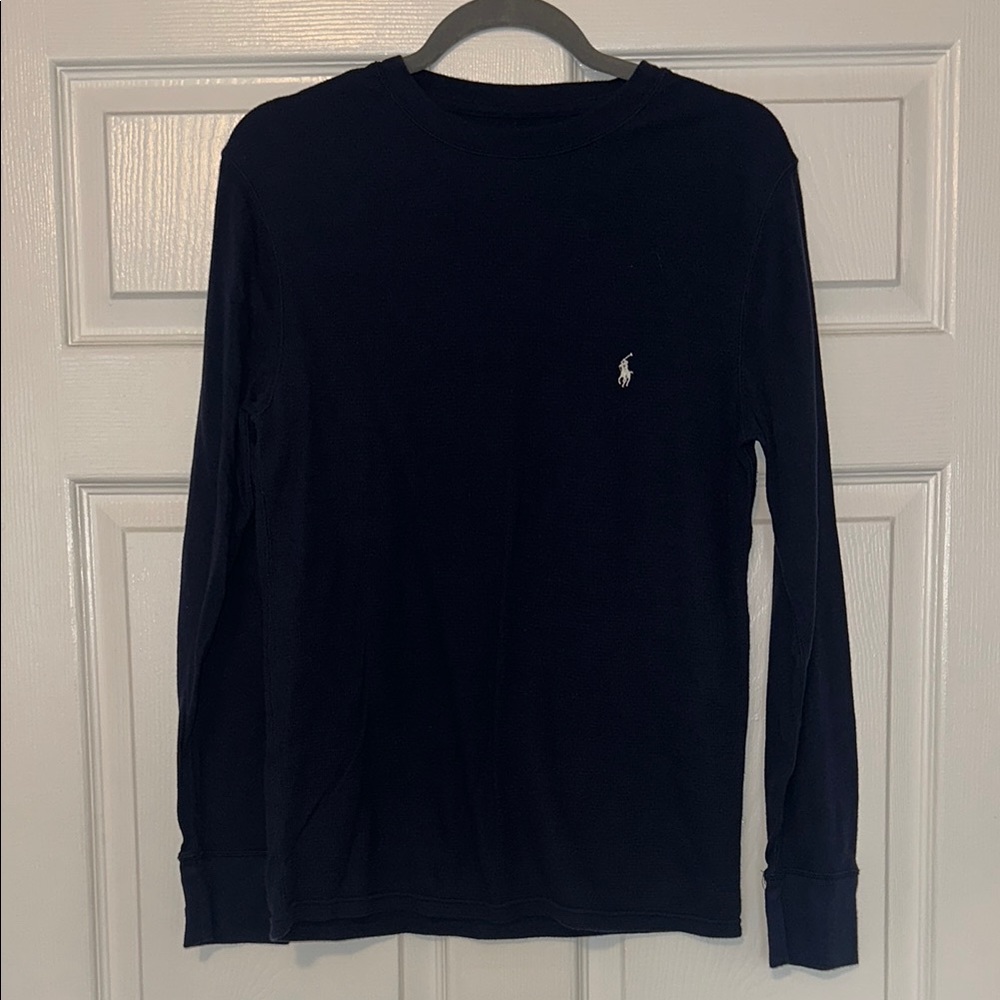 Classic Navy Long Sleeve Shirt with Iconic Logo
